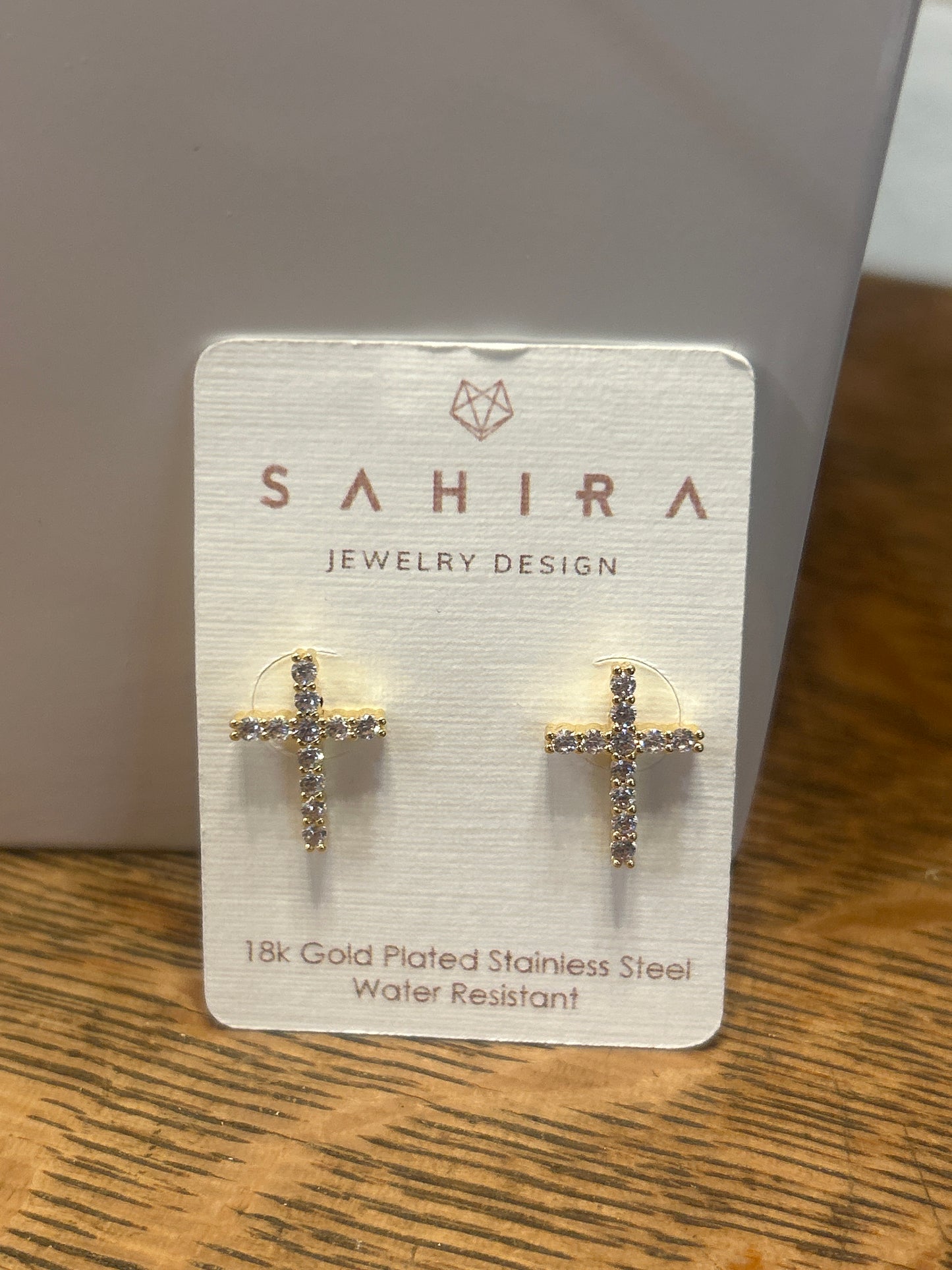 Gold Cross Earrings stud