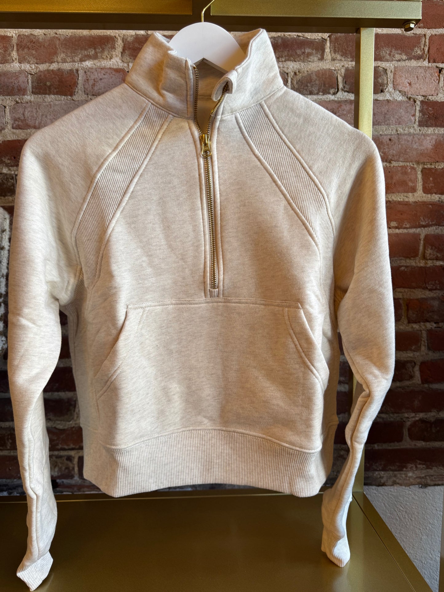 Gold zipper pullover