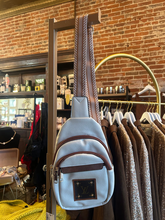 Upcycled Louis Vuitton Trimmed Crossbody bag