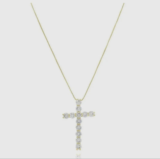 Angela Gold Cross necklace