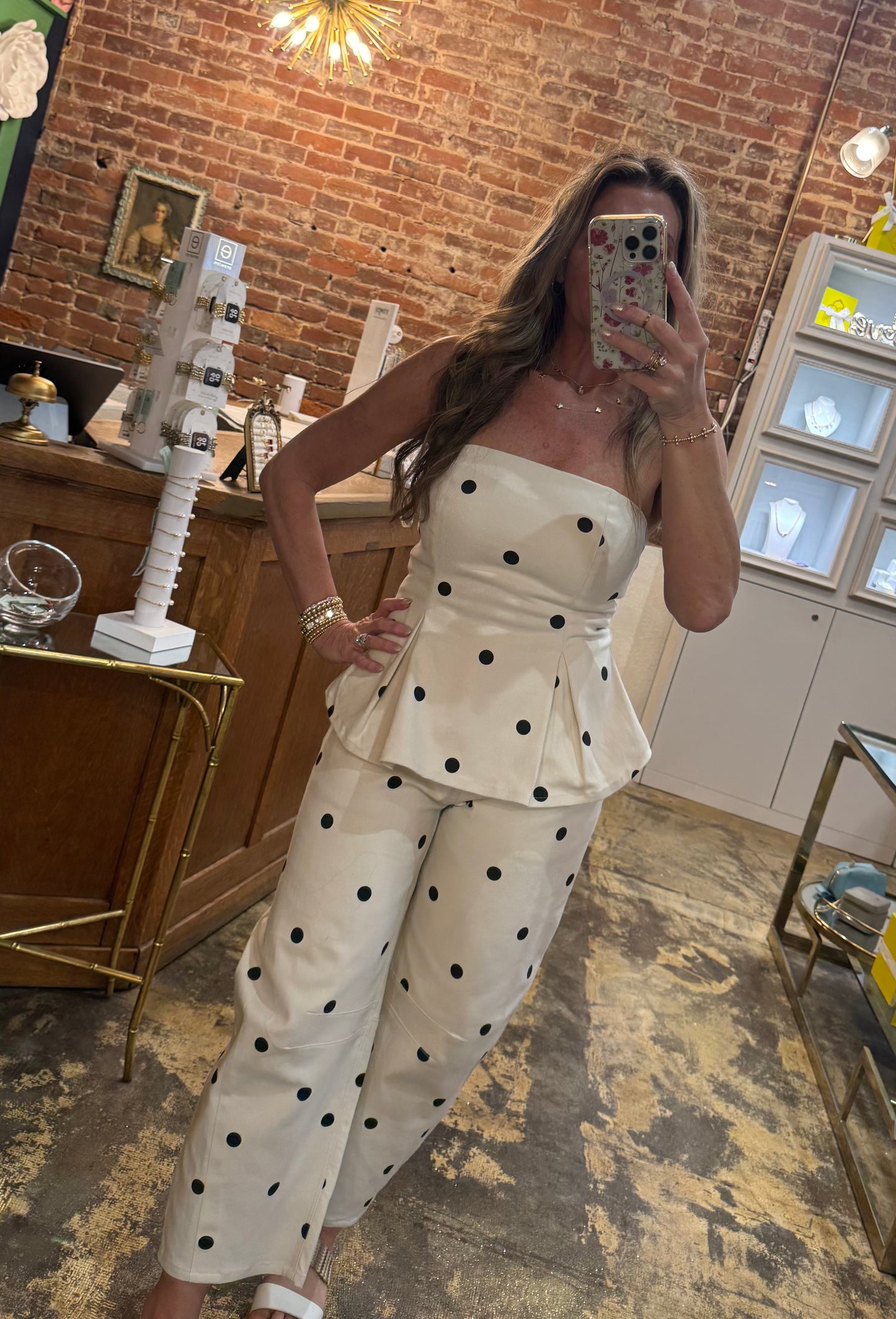 Polka dot top