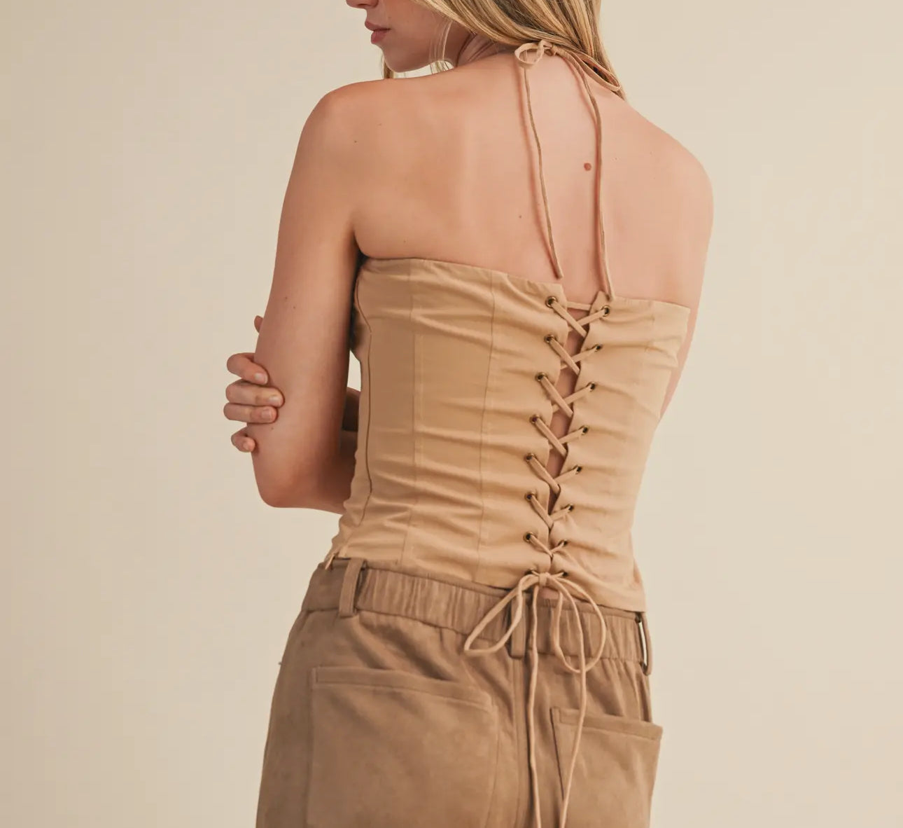 Western floral corset top