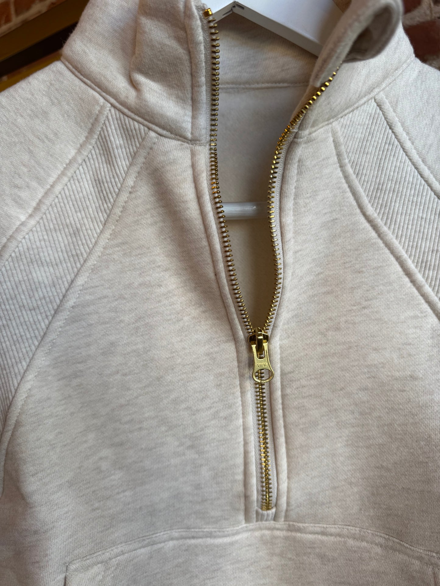 Gold zipper pullover