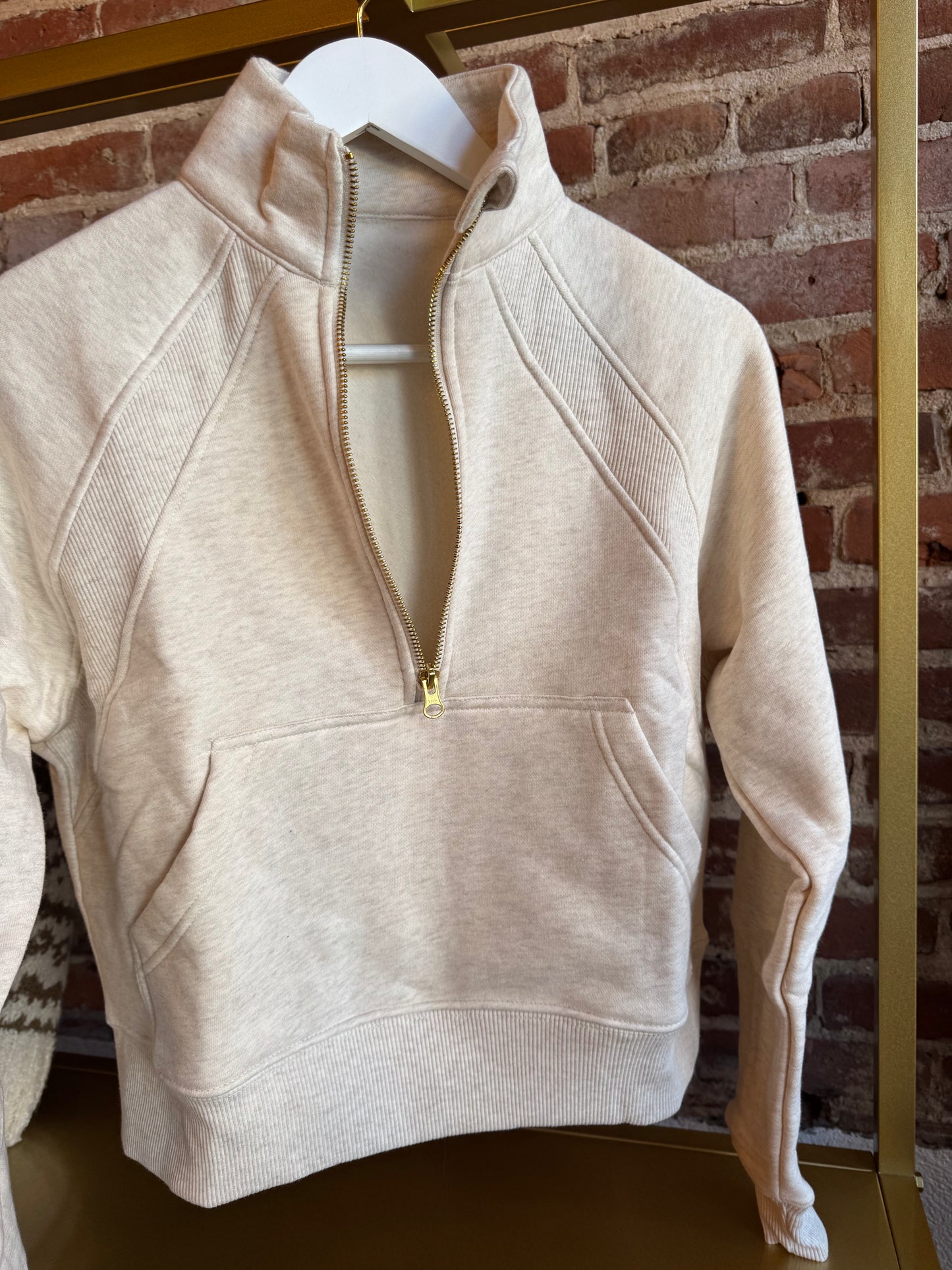 Gold zipper pullover