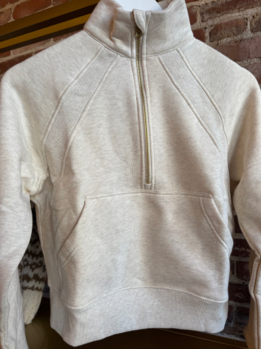 Gold zipper pullover