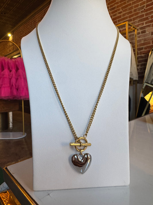Heart toggle mixed metal