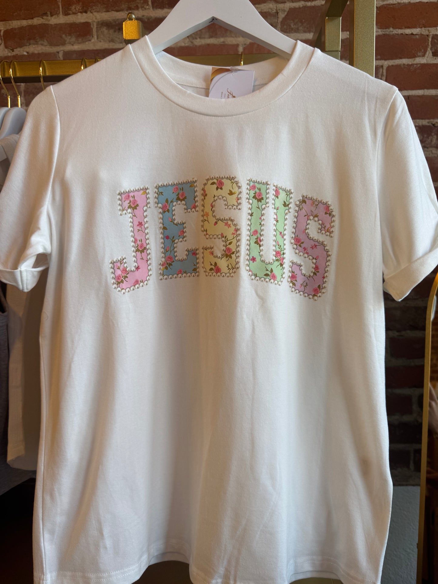 Floral Jesus tee