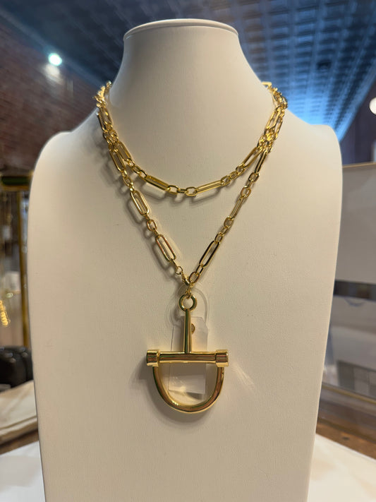 Horsebit chain necklace/ belt